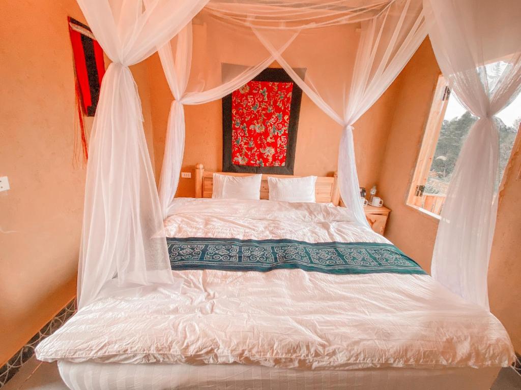Dồn Dao Homestay - Zimmer Mit Kingsize-Bett Und Gartenblick