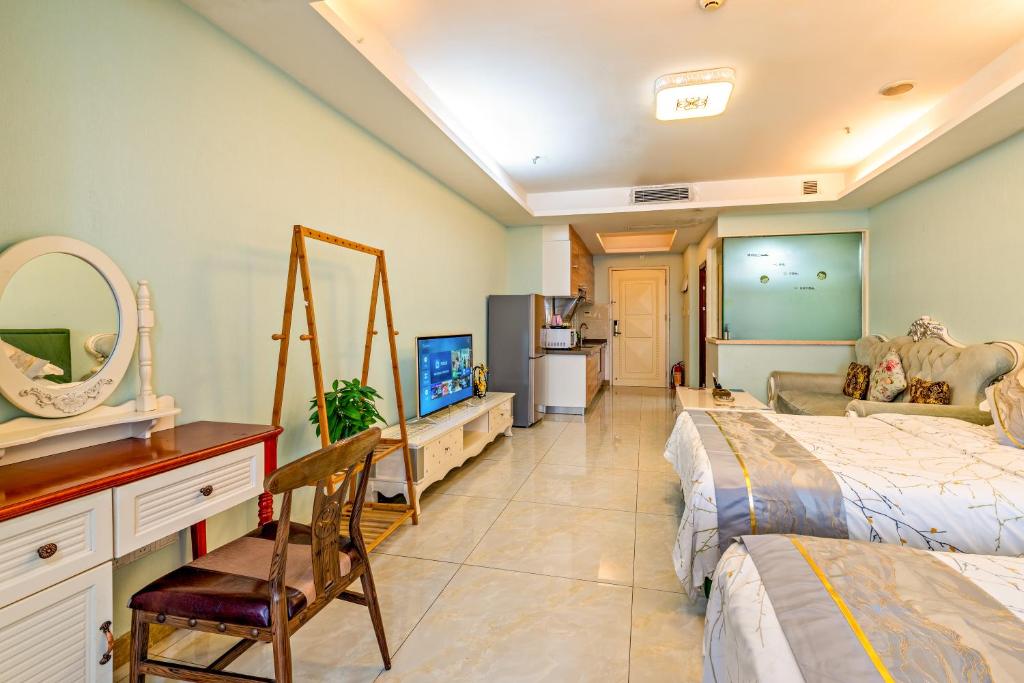 Guangzhou Manhattan International Apartment Zhengjia Branch-FREE SHUTTLE BUS FOR CANTON FAIR - Habitación Triple Estándar Con Vista A La Ciudad