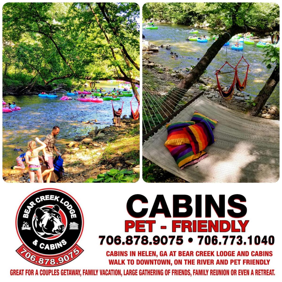 Bear Creek Lodge and Cabins in Helen Ga - Pet Friendly, River On Property, Walking Distance to downtown Helen - Housity
