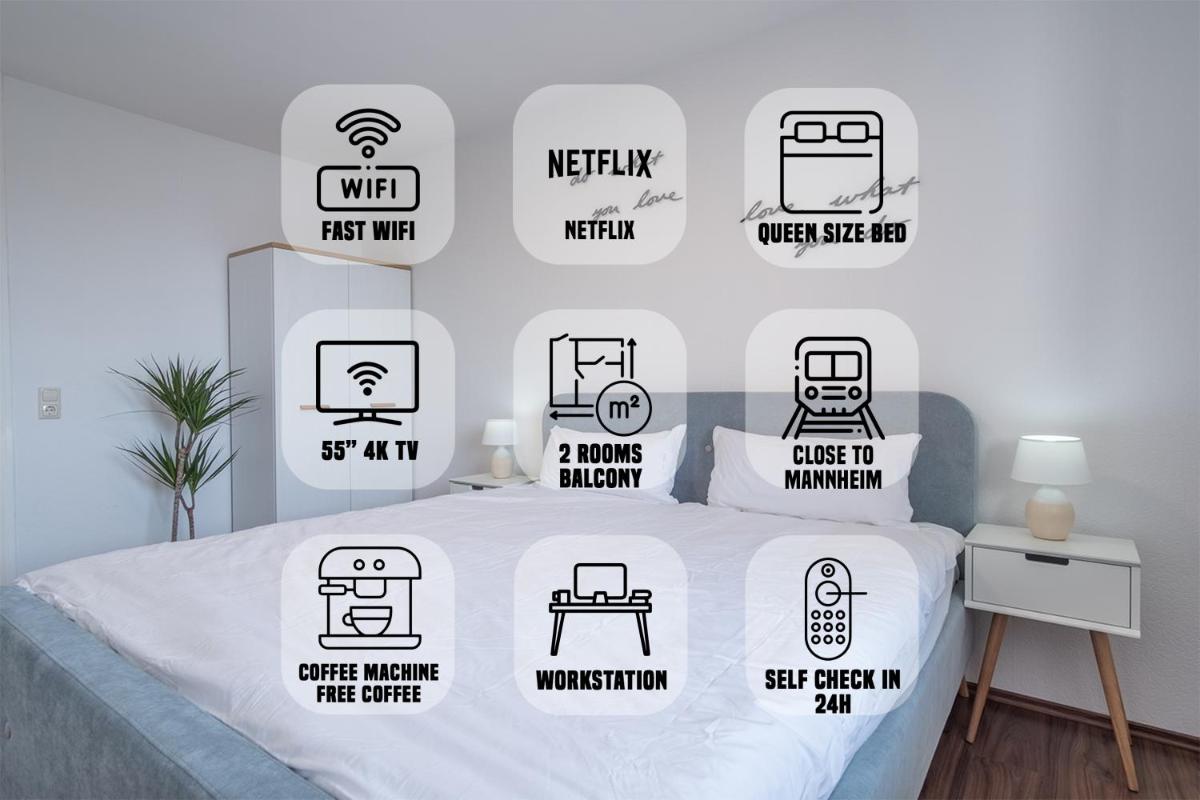 Suitetrails - Schöne 2 Zimmerwohnung mit UHD-TV, großem Balkon und Hängematte