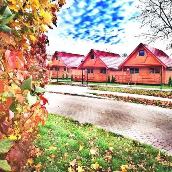비스쿠피에츠에 위치한 호텔 Dadaj Summer Camp - całoroczne domki Rukławki
