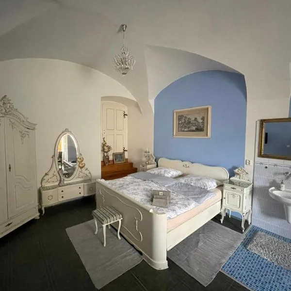체스카 카메니체에 위치한 호텔 Dvoulůžkový pokoj Blue Grace na zámku